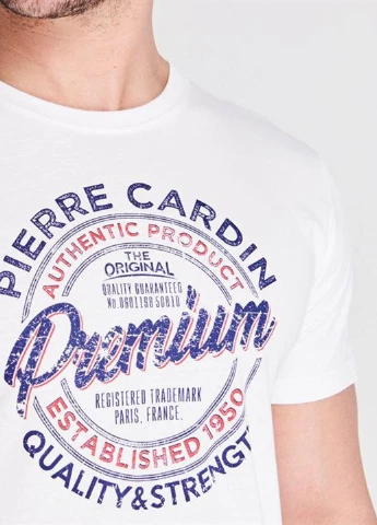 Біла футболка Pierre Cardin