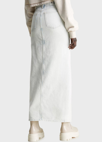 Голубая кэжуал, джинсовая однотонная юбка Calvin Klein Jeans