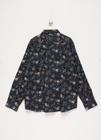 Темно-синяя кэжуал рубашка с цветами C&A