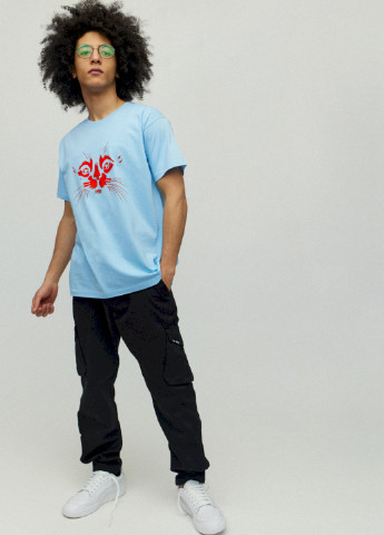 Блакитна футболка чоловіча YAPPI