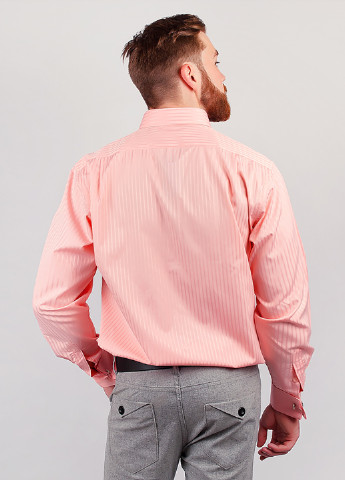 Персиковая кэжуал рубашка однотонная Framzoni
