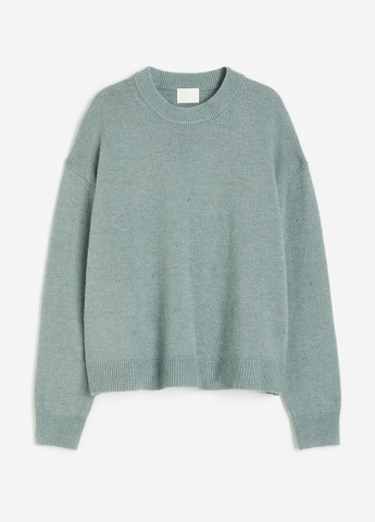 Серо-зеленый зимний джемпер джемпер H&M