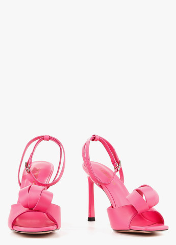 Розовые босоножки Le'BERDES с ремешком с бантом