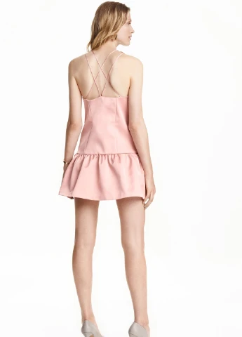 Персикова коктейльна плаття, сукня H&M однотонна