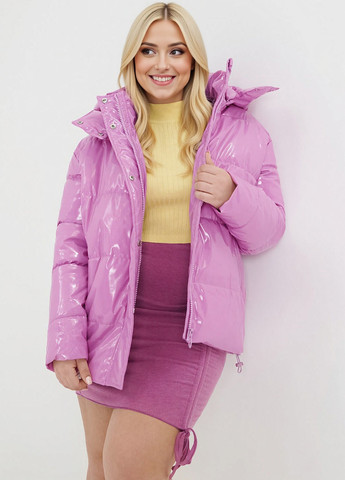 Малиновая кэжуал однотонная юбка Sinsay