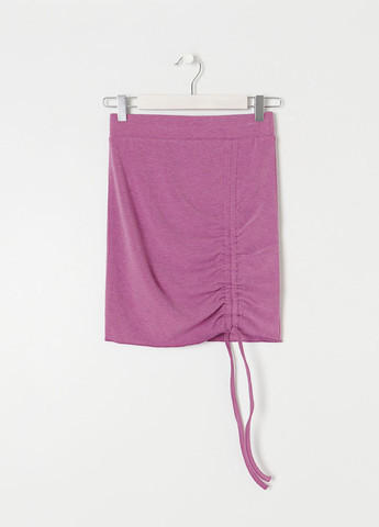 Малиновая кэжуал однотонная юбка Sinsay