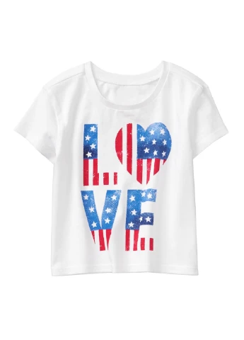 Белая летняя футболка с коротким рукавом Gymboree