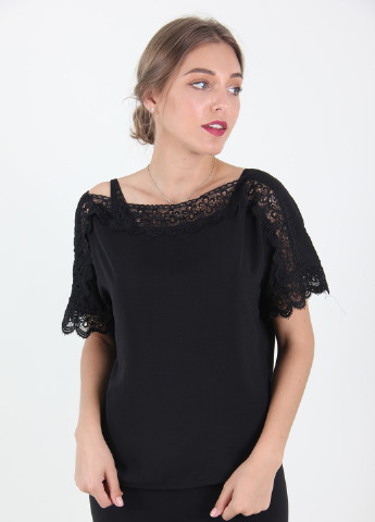 Черная летняя блуза Ladies Fasfion