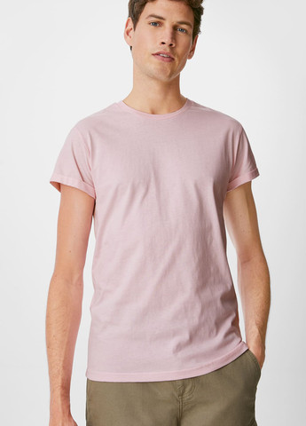 Розовая футболка C&A