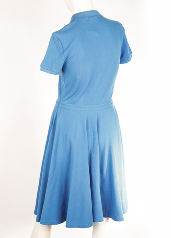Голубое кэжуал платье поло Ralph Lauren однотонное