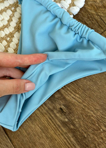 Голубой летний пляжный комплект женский (купальник, туника) раздельный NOVA VEGA