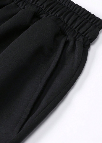 Чорний літній костюм (футболка, шорти) з шортами SHEIN