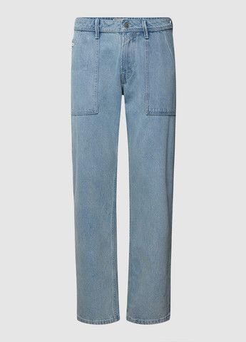 Голубые демисезонные прямые джинсы Tom Tailor