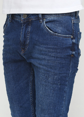 Синие демисезонные зауженные джинсы Madoc