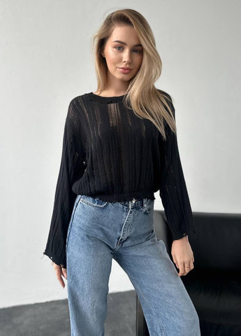 Черный демисезонный джемпер джемпер No Brand