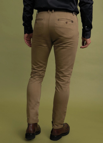 Темно-бежевые кэжуал демисезонные чиносы брюки Benson & Cherry