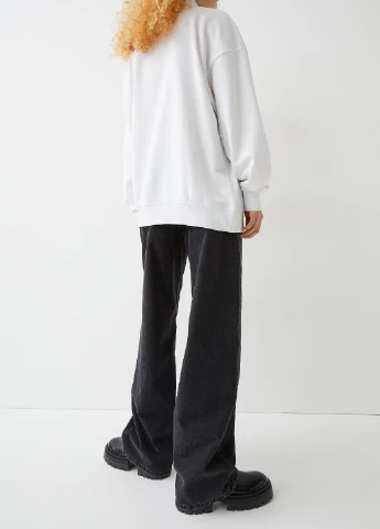 Белый свитшот H&M рисунок (251956012)