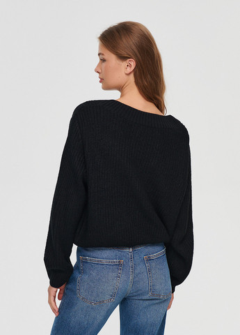 Черный демисезонный пуловер пуловер House