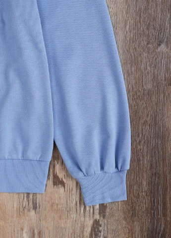 SHEIN свитшот рисунок голубой кэжуал трикотаж, полиэстер