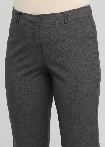 Темно-серые классические демисезонные прямые брюки F&F