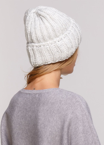 Тепла зимова вовняна жіноча шапка з відворотом на флісовій підкладці 550006 DeMari софа (237864237)