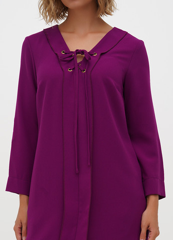 Сливова кежуал сукня Sassofono однотонна