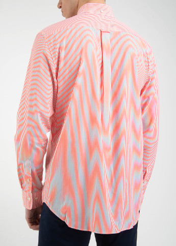 Коралловая кэжуал рубашка в полоску Gant
