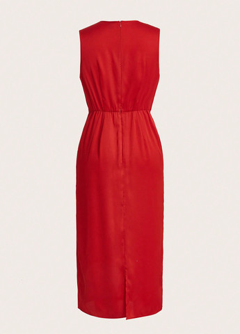 Червона кежуал сукня футляр SHEIN однотонна
