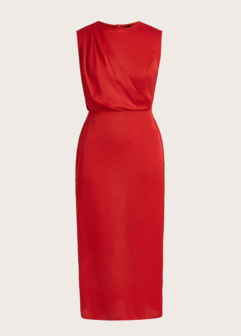 Червона кежуал сукня футляр SHEIN однотонна