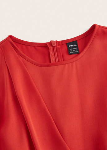 Червона кежуал сукня футляр SHEIN однотонна