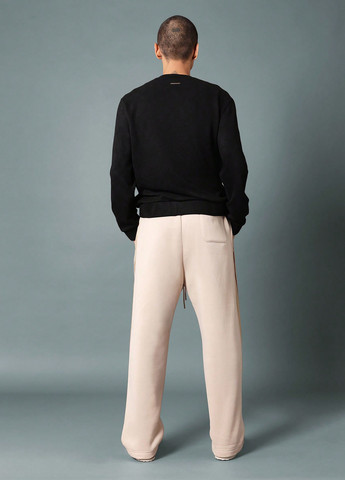 Светло-бежевые кэжуал, спортивные демисезонные прямые брюки SHEIN