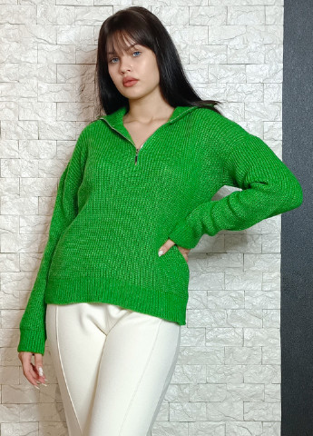 Зелений зимовий светр Bisou