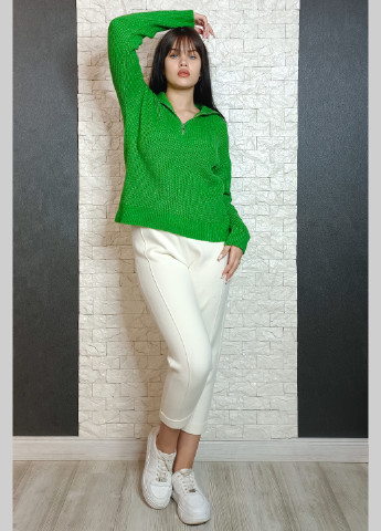 Зеленый зимний свитер Bisou