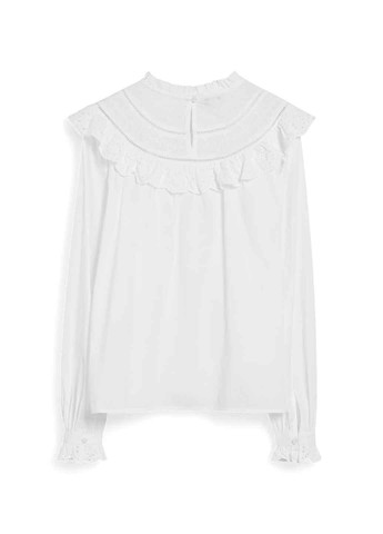 Белая демисезонная блуза C&A