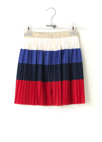 Разноцветная кэжуал однотонная юбка H&M плиссе