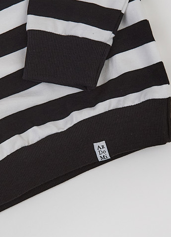 Черно-белый свитшот ArDoMi полоска без декора (343091804)