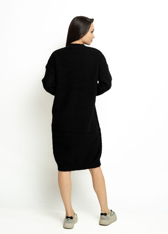Чорна кежуал сукня сукня светр Time of Style однотонна
