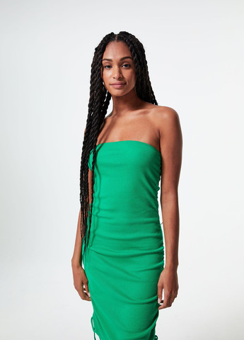 Смарагдова кежуал сукня з відкритими плечима Jennyfer однотонна