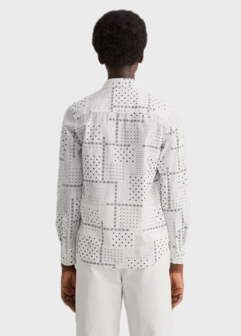 Белая кэжуал рубашка с абстрактным узором Gant