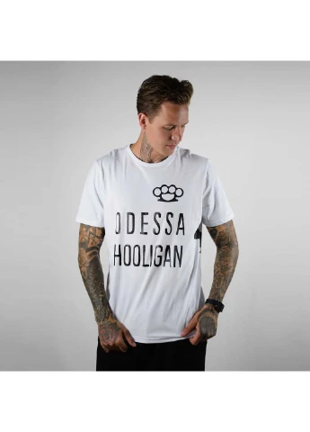 Белая футболка мужская odessa-hooligan, белый Power