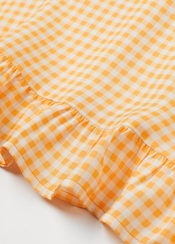 Комбинированное кэжуал платье H&M в клетку