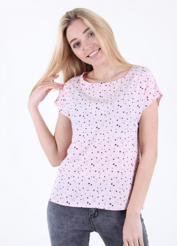 Блідо-рожева літня блуза Miss Fashion