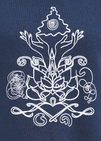 Світшот Трикомир - Прямий крій малюнок синій кежуал бавовна, трикотаж - (255351709)
