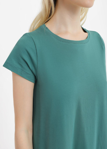 Зеленое кэжуал платье платье-футболка Promin однотонное