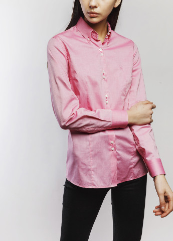 Розовая кэжуал рубашка однотонная Franttini