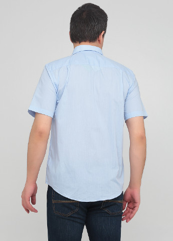 Голубой кэжуал рубашка однотонная F&F