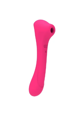 Вібратор та вакуумний кліторальний стимулятор 2-в-1 Quiver Magenta Pink оновлена модель Alive (254785223)