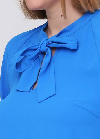 Голубое кэжуал платье а-силуэт Care Label однотонное