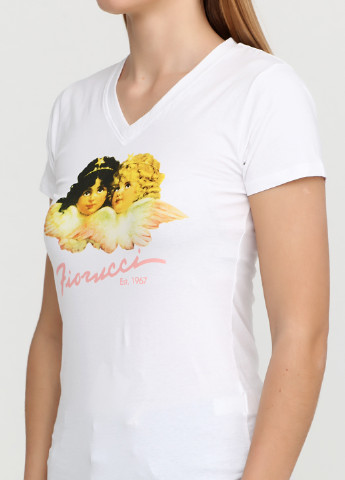 Белая летняя футболка Fiorucci