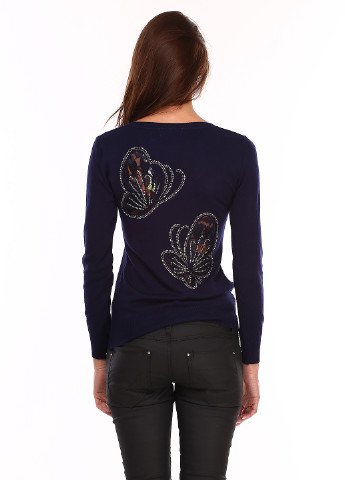 Темно-синий демисезонный пуловер пуловер Elegance